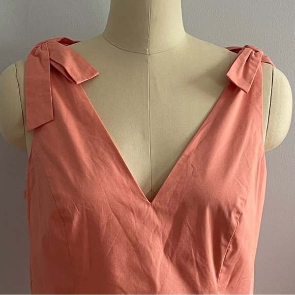 Express Bow Shoulder Peplum Top- Pink- Size Large- NWT - Picture 2 of 10